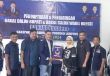 Menuju Pesawaran CAKEP, Nanda Indira Kembalikan Berkas Penjaringan Ke 3 Partai