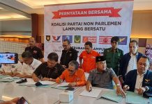 Koalisi Partai Non Parlemen Lampung Bersatu Siap Ikut Kontestasi Pilkada 2024