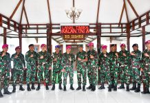 Dansatgas Pamtas Mobile RI-PNG Yonif 7 Marinir/Gobang laksanakan kunjungan Ke Lanal Timika