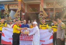 Ditpamobvit Polda Lampung Gelar Bakti Sosial Religi