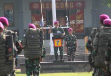Satuan Tugas Pamtas RI-PNG Mobile (Gobang I) Yonif 7 Marinir Disambut Dengan Penuh Kebanggaan