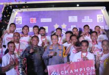 Sat Brimob Polda Lampung Juara 1 Liga Minisoccer Kapolda Lampung 2024