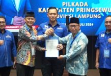Partai Demokrat Resmi Usung Adi Erlansyah-Hisbullah Huda pada Pilbup Pringsewu 2024