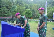 Supriadi Tarigan Resmikan Kelas Lapangan Gobang Yonif 7 Marinir