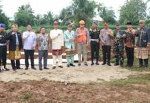 Musa Ahmad Hadiri Peletakan Batu Pertama Kantor Subdenpom Persiapan di Kabupaten Lampung Tengah