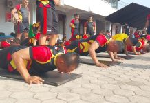 Personel Brimob Lampung Laksanakan Tes Kesamaptaan Jasmani Semester Dua