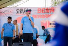 Mirza Hadiri Apel Barisan Caping Petani dan Buka Senam Sehat di Lampung Selatan
