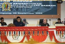 DPRD Provinsi Lampung Gelar Rapat Paripurna Pengumuman Pembentukan Fraksi Periode 2024-2029
