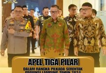Ketua Sementara DPRD Provinsi Lampung Hadiri Apel Tiga Pilar untuk Sukseskan Pilkada Serentak 2024