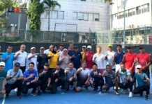 Perkuat Silaturahmi dan Sinergitas, Pemprov Lampung dan Kemenpora Olahraga Tenis Bersama