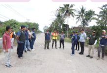 Tindak Lanjut Program BERKIBAR untuk Perbaikan Infrastruktur, Kadis BMBK Lampung Tinjau Jalan Adijaya-Sp. Tulung Randu