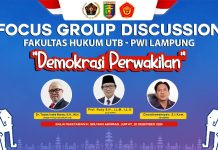 FGD “Demokrasi Perwakilan”: Kolaborasi Fakultas Hukum UTB dan PWI Lampung