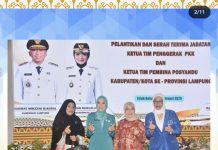 Ketua IKAD DPRD Lampung Irene Fransisca dan Wakil Ketua DPRD Kostiana Hadiri Pelantikan Ketua TP PKK dan Ketua Tim Pembina Posyandu se-Lampung