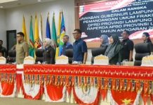 DPRD Lampung Paripurna Jawaban Gubernur atas Pandangan Fraksi Perubahan APBD 2026