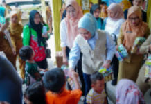 Tim Pembina Posyandu Lampung Salurkan Bantuan Susu, Dukung Gerakan Nasional Cegah Stunting