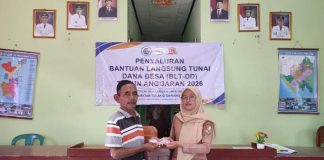 Pemkab Tiyuh Panaragan Jaya Indah Salurkan BLT Dana Desa Tahap I Tahun 2026 kepada 30 KPM