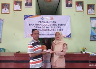Pemkab Tiyuh Panaragan Jaya Indah Salurkan BLT Dana Desa Tahap I Tahun 2026 kepada 30 KPM