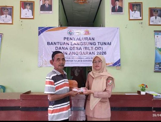 Pemkab Tiyuh Panaragan Jaya Indah Salurkan BLT Dana Desa Tahap I Tahun 2026 kepada 30 KPM