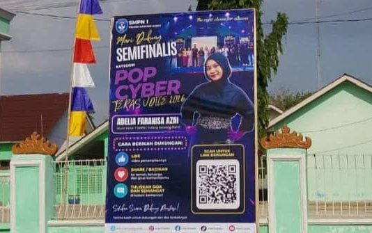 SMPN 1 Tulang Bawang Barat Beri Dukungan Penuh untuk Adelia Faranisa Azni di Semifinal Cyber Teras Voice 2026