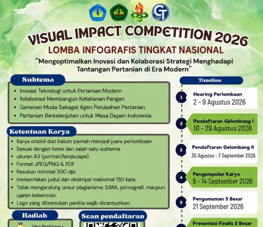 Visual Impact Competition 2026, BEM FP Unila Dorong Generasi Muda Berinovasi untuk Masa Depan Pertanian Indonesia