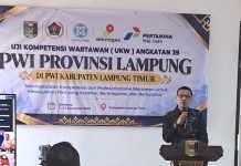 PWI Lampung Gelar UKW Madya Angkatan ke-39 di Lampung Timur