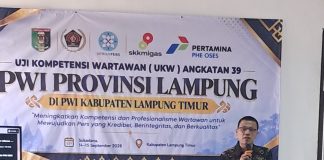 PWI Lampung Gelar UKW Madya Angkatan ke-39 di Lampung Timur