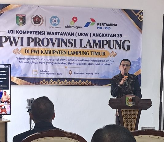 PWI Lampung Gelar UKW Madya Angkatan ke-39 di Lampung Timur